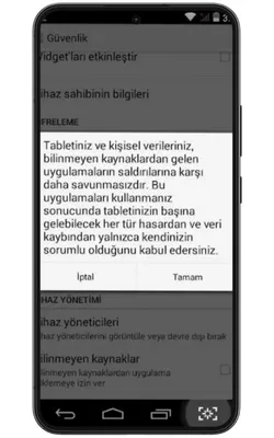 Cihazının “Ayarlar” bölümünü aç.